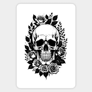 Skull and Flowers Magnet